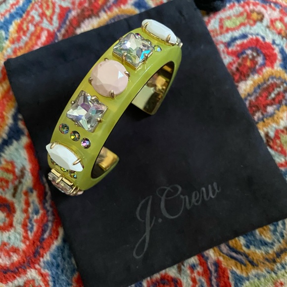 J Crew Yellow Crystal Cuff Bracelet - Picture 5 of 10
